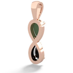 Jade Infinity 14K Rose Gold pendant P5050