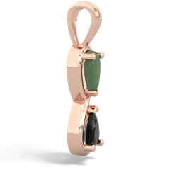 Jade Infinity 14K Rose Gold pendant P5050