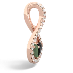 Jade Pave Twist 'One Heart' 14K Rose Gold pendant P5360