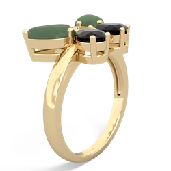 Jade Butterfly 14K Yellow Gold ring R2215