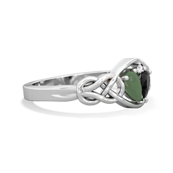 Jade Celtic Love Knot 14K White Gold ring R5420