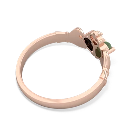 Jade 'Our Heart' Claddagh 14K Rose Gold ring R2388