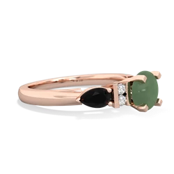 Jade 6Mm Round Eternal Embrace Engagement 14K Rose Gold ring R2005