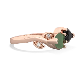 Jade Floral Elegance 14K Rose Gold ring R5790