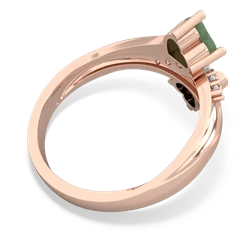 Jade Heart To Heart 14K Rose Gold ring R2064