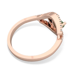 Jade Mother And Child 14K Rose Gold ring R3010