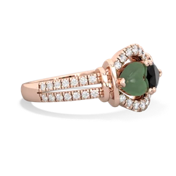 Jade Art-Deco Keepsake 14K Rose Gold ring R5630