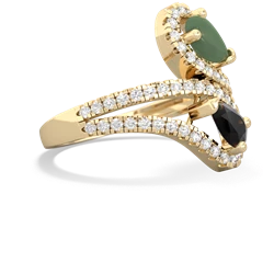 Jade Diamond Dazzler 14K Yellow Gold ring R3000