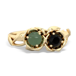 Jade Rose Garden 14K Yellow Gold ring R5510