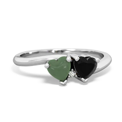 Jade Sweethearts 14K White Gold ring R5260