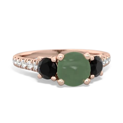 Jade Pave Trellis 14K Rose Gold ring R5500