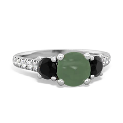 Jade Pave Trellis 14K White Gold ring R5500