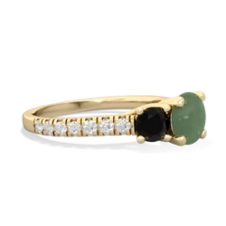 Jade Pave Trellis 14K Yellow Gold ring R5500