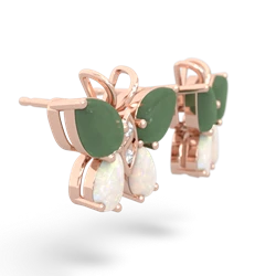 Jade Butterfly 14K Rose Gold earrings E2215