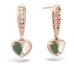 matching earrings - Filligree Heart