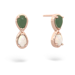 Jade Infinity 14K Rose Gold earrings E5050