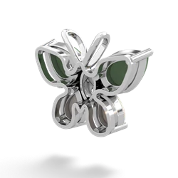 Jade Butterfly 14K White Gold pendant P2215