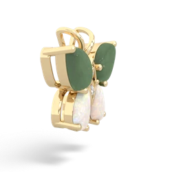 Jade Butterfly 14K Yellow Gold pendant P2215