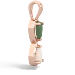 Jade Infinity 14K Rose Gold pendant P5050