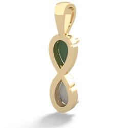 Jade Infinity 14K Yellow Gold pendant P5050