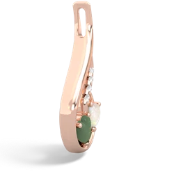 Jade Keepsake Curves 14K Rose Gold pendant P5450