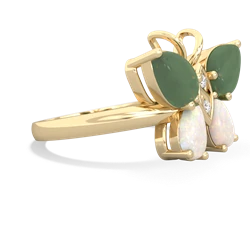 Jade Butterfly 14K Yellow Gold ring R2215