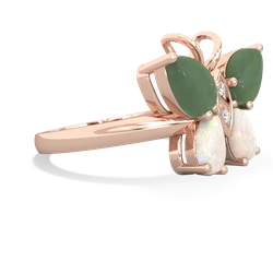 Jade Butterfly 14K Rose Gold ring R2215