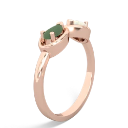 Jade Infinity 14K Rose Gold ring R5050