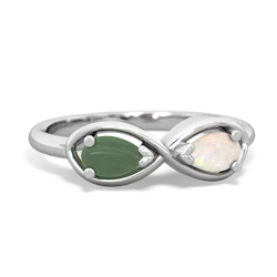 Jade Infinity 14K White Gold ring R5050