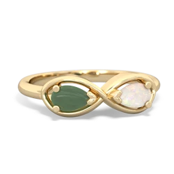 Jade Infinity 14K Yellow Gold ring R5050