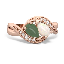 Jade Summer Winds 14K Rose Gold ring R5342