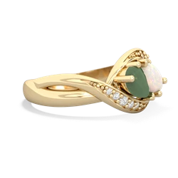 Jade Summer Winds 14K Yellow Gold ring R5342