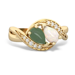 Jade Summer Winds 14K Yellow Gold ring R5342