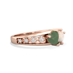 Jade Heart To Heart 14K Rose Gold ring R3342