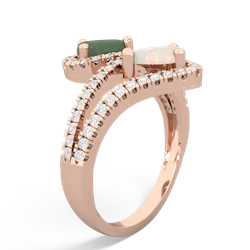 Jade Diamond Dazzler 14K Rose Gold ring R3000