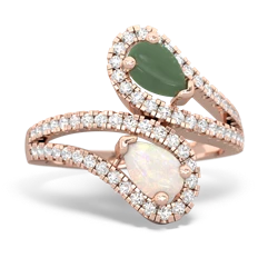 Jade Diamond Dazzler 14K Rose Gold ring R3000