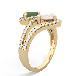 Jade Diamond Dazzler 14K Yellow Gold ring R3000