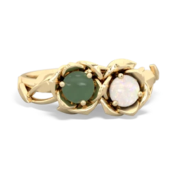 Jade Rose Garden 14K Yellow Gold ring R5510