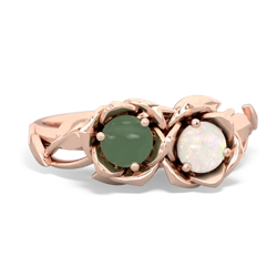 Jade Rose Garden 14K Rose Gold ring R5510