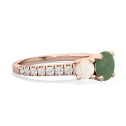 Jade Pave Trellis 14K Rose Gold ring R5500