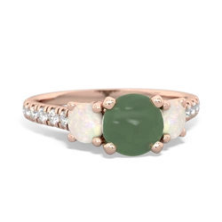 Jade Pave Trellis 14K Rose Gold ring R5500