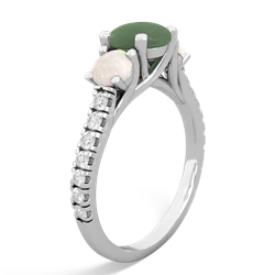 Jade Pave Trellis 14K White Gold ring R5500