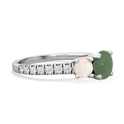 Jade Pave Trellis 14K White Gold ring R5500