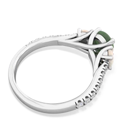 Jade Pave Trellis 14K White Gold ring R5500