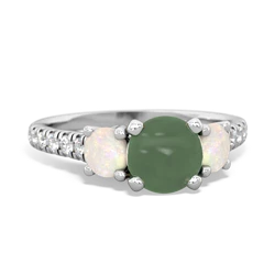 Jade Pave Trellis 14K White Gold ring R5500