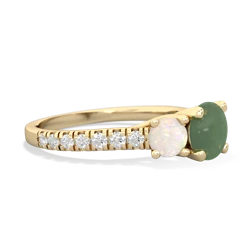 Jade Pave Trellis 14K Yellow Gold ring R5500