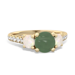 Jade Pave Trellis 14K Yellow Gold ring R5500