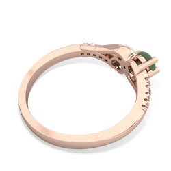 Jade Infinity Pave Two Stone 14K Rose Gold ring R5285