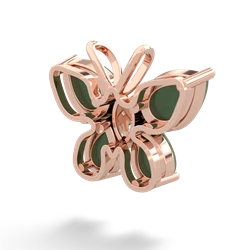 Jade Butterfly 14K Rose Gold pendant P2215