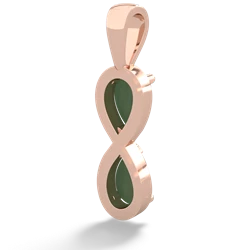 Jade Infinity 14K Rose Gold pendant P5050